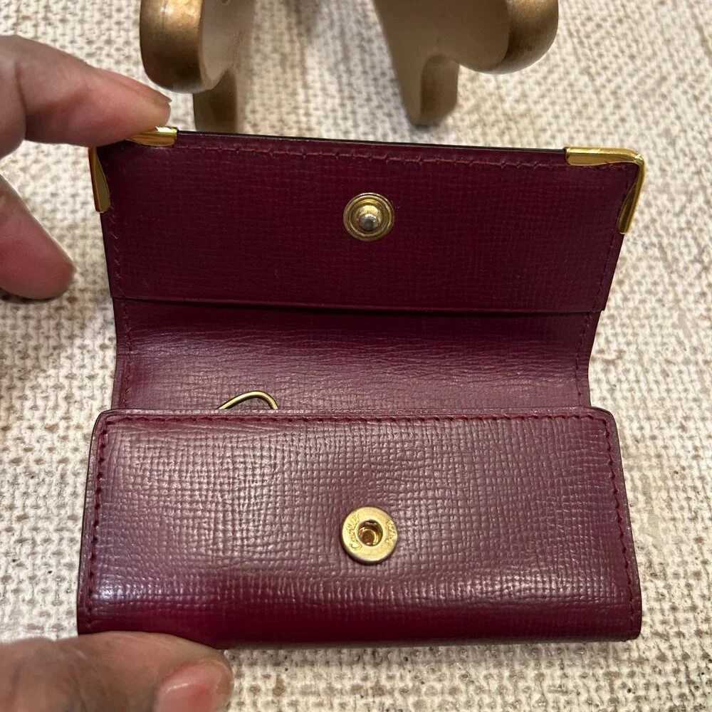 Cartier Leather 4-Key Key Holder in Bordeaux - Picture 6 of 6